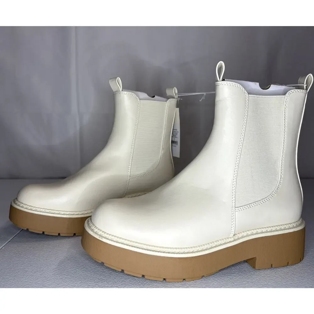 A New Day Women's Demi Ankle Boots Off White Size 7
